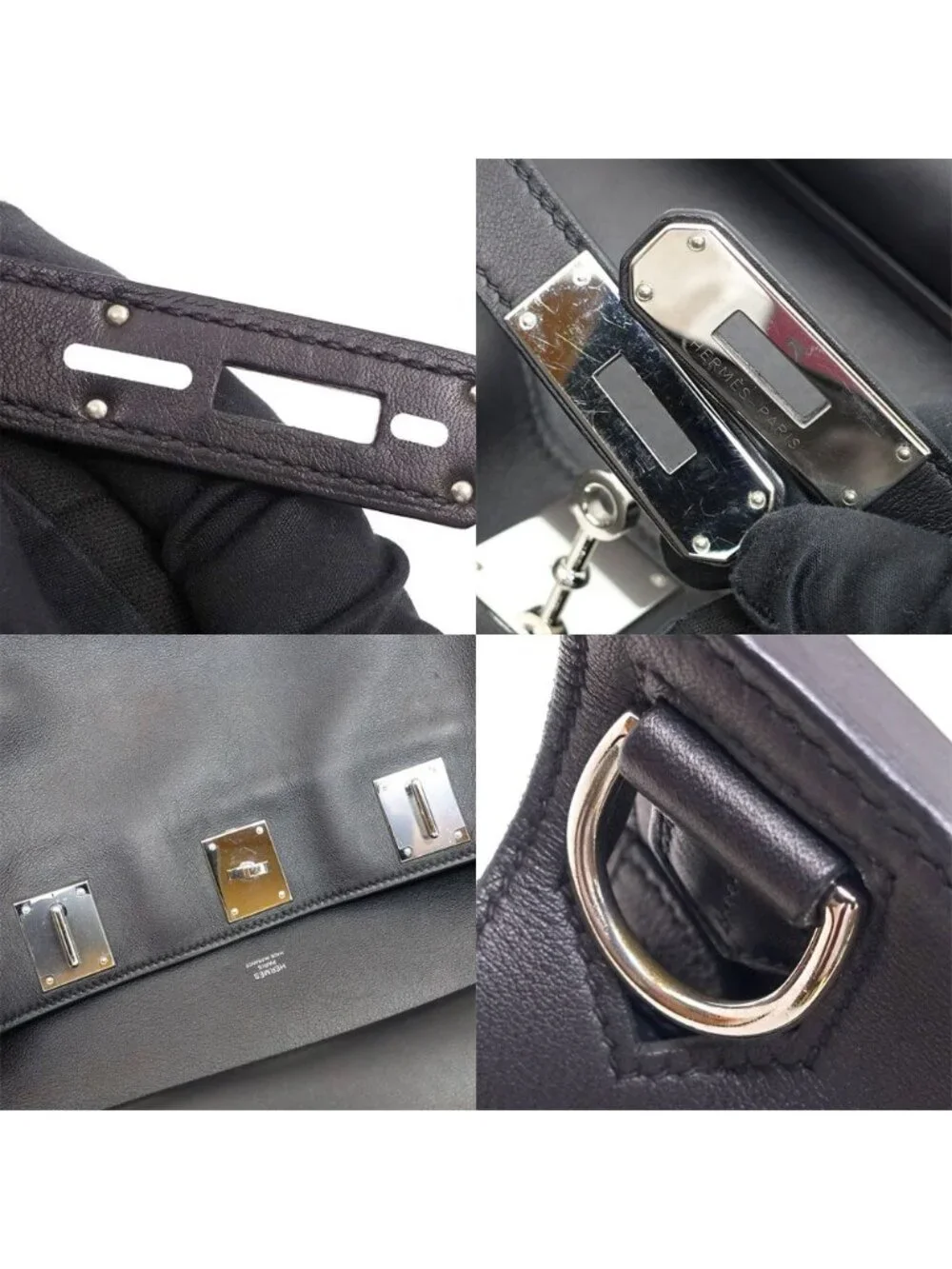 Hermes Jypsiere 28 BK Swift Silver Crossbody
